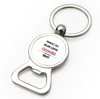 Akyol - omdat jij mijn lieve schoonvader bent flesopener - Vader - de liefste schoonvader - vader cadeautjes - vaderdag - verjaardag - geschenk - kado - 9 bij 3 cm