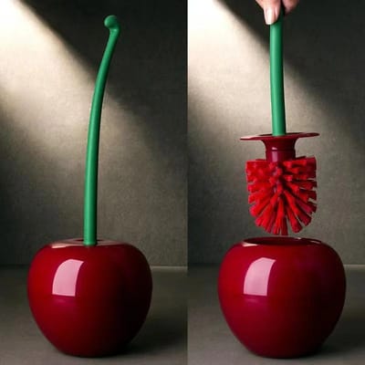 Rode Appel Toiletborstel Toiletborstelhouder Badkameraccessoires Creatieve Leuke Kersenvorm WC Borstel Toiletborstelhouder Set Decoratie
