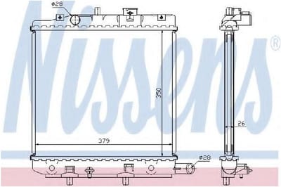 Motorkoeler - Auto radiator - Motor koelen - Met airco optie - 350x379x26mm - Niet gespecificeerd