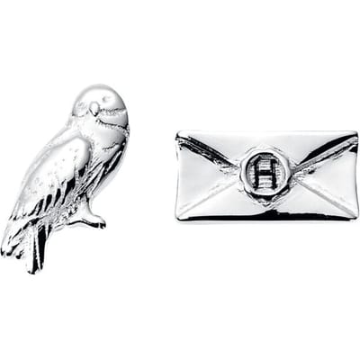 The Carat Shop - Harry Potter - Hedwig Uil en Brief Oorknopjes - Oorbellen - Zilverkleurig