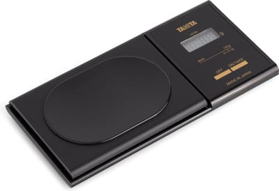 TANITA Digitale Mini Precisie Keukenweegschaal - 0,1 tot 120 gram - Pocket Scale incl. Batterijen - Zwart - 1479V
