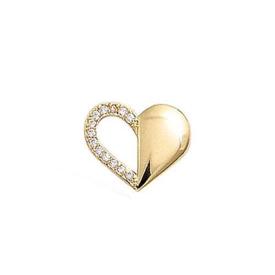 Blinx Jewels Vergulden Hanger Hartje Steentjes Zirkonia
