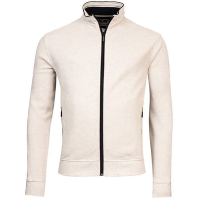 Baileys Vest Honeycomb Jacquard Doubleface Sweat Cardigan Zip Kitt / male