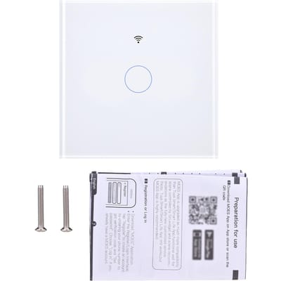 Matter WiFi Glazen Schakelaar Wand Touch Lichtschakelaar Glazen Paneel APP Draadloze Afstandsbediening Smart Home white