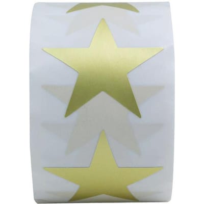 50-500 Stuks Labels Stickers Stervormige Gouden Stickers Verzegelingslabels Scrapbooking Voor Verpakking En Bruiloftsdecoratie Papier Goudkleurig