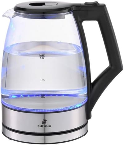 Glazen Waterkoker 1.8L met 2200W Vermogen en Automatische Uitschakeling