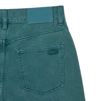 Lacoste Dames/Dames Natuurlijk Geverfde Denim Rechte Benen Jeans (Groen)