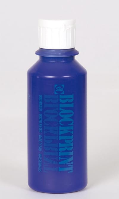 Talens Blockprint Verf - 250 ml Lichtblauw 501 - Sneldrogende dekkende sjabloon- en stempelverf - Waterafdunbaar & gemakkelijk schoon te maken - Europese veiligheidsnormen voor speelgoed