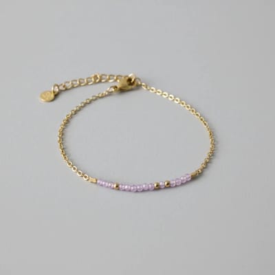 Armband goudkleurig - Zirkoon - Stainless steel dames armband - Edelsteen - Natuursteen - SK Sieraden - Verstelbaar
