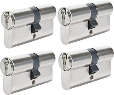 Euro Profielcilinder - Cilinder - Cilinders - Cilinderslot - Cilindersloten - 4 Stuks - Gelijksluitend