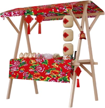 Houten marktkraam - Voedselkar verkoper - Mobiele verkoop - Opvouwbaar en draagbaar - 60x120cm of 60x150cm