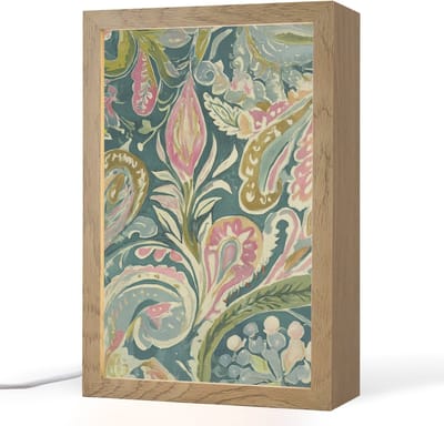 Tafellamp 20x30 cm - LED lamp - Patroon - Kleurrijk - Sierlijk - Groen - Decoratieve tafellampen - Dimbaar - Tafellampje slaapkamer - Woonkamer binnen