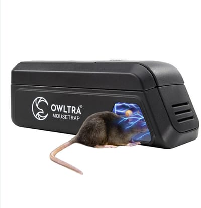 Owltra Elektrische Muizenval - Muizenverjager - Ongediertebestrijding - Muizenval Voor Binnen - Muizengif Alternatief - Muizenvallen