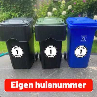 Containerstickers VOORDEELSET 3 stuks 12,95 ROND - UV en Regenbestendige Klikostickers