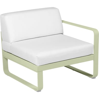 Fermob BELLEVIE Fauteuil Module rechts - 65 lindegroen mat - 81 witgrijs