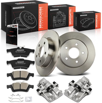 Frankberg 2x Remklauw+2x Remmen+4x Remblokken Achter voor FORD