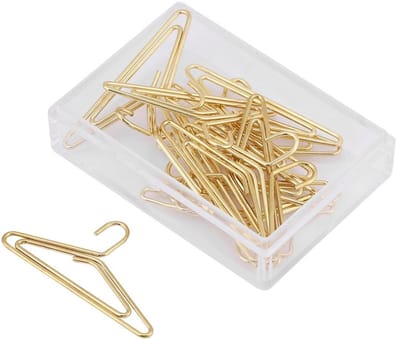 Dailygoody - Paperclips - Document Organiseren - Unieke Beugelvorm - Gouden Kleur - Roestvrijstaal - Draagbare Boekenlegger