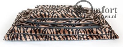 Comfort benchkussen bonfire zebra zw/bruin 90x60 cm