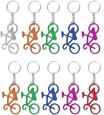 JHUBERS- Flesopener Sleutelhanger - 10 Stuks - Zinklegering - Roestwerend - Flessenopener voor Feest - Lichtgewicht en Compact