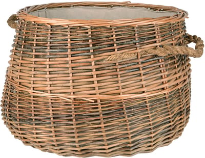 UNUS® Wilgenmand groot wasmand haardhoutmand decoratieve Ø 50
