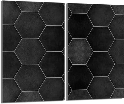 TMK ArtDeko Serie - Glazen Beschermplaat voor Fornuis - 2x30x52 cm - Veelzijdig Gebruik - Smeer- en Krasbescherming
