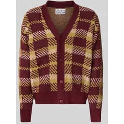 relaxed fit gebreid jack met all-over motief model 'MARIAN'