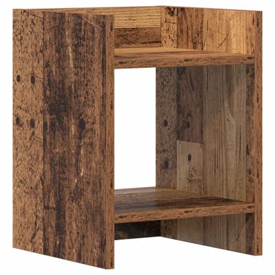 vidaXL - Plantenstand - Oud - hout - 30 - x - 30 - x - 40 - cm - Bewerkt - hout
