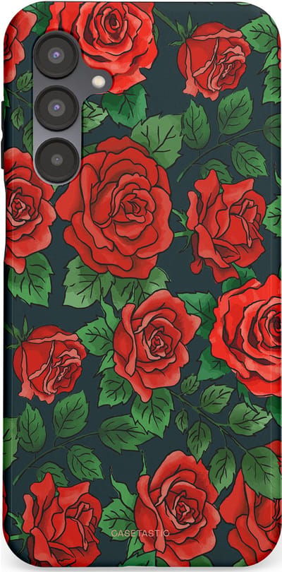 Casetastic Hoesje Geschikt voor Samsung A16 - Stijlvolle Beschermende Duo-layer Case - Rozen rood