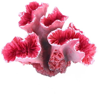BRENZOOS- Kunstkoraal Realistisch - Aquariumdecoratie - Imitatie Onderwaterplanten - Zacht/Flexibel - 7 x 6 x 5 cm - Uniek Landschap