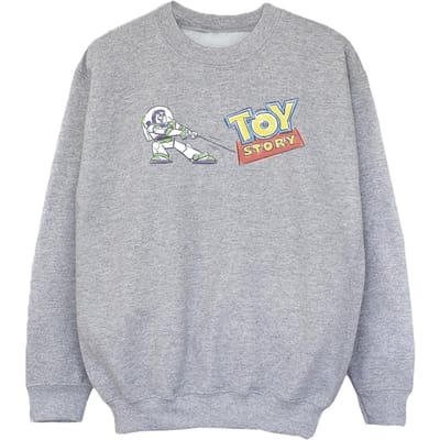 Disney Meisjes Toy Story Buzz Trekkende Logo Sweatshirt (Sportgrijs)