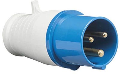 Industriële 240V IP44 16A Stekker Connector - 2P+E Blauw voor Caravan en Werkplaats