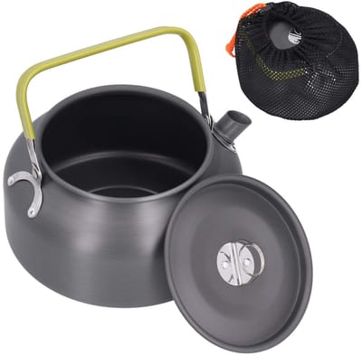 Dailygoods- Theepot 1,2 Liter - Draagbare Campingketel - Outdoor Koffiepot - Vissen/Kamperen - Hoogwaardige Materialen - Modieus Ontwerp - Waterkoker
