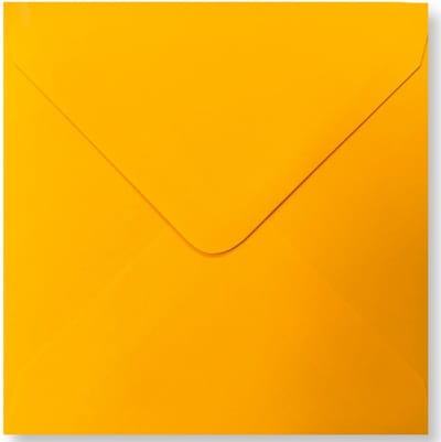 Cards & Crafts 25 Vierkante Enveloppen - Geel - 13x13cm - 110 g/sm