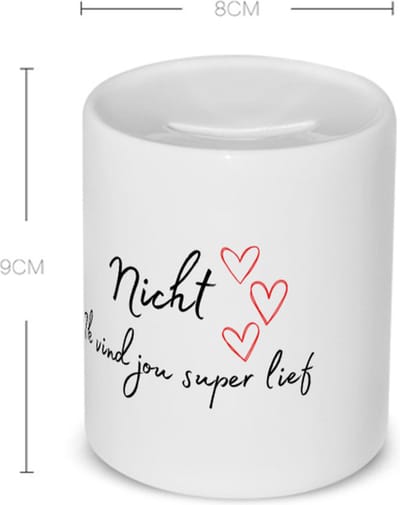 Akyol - nicht ik vind jou super lief Spaarpot - Nicht - de liefste nicht - verjaardag - cadeautje voor nicht - nicht artikelen - kado - geschenk - 350 ML inhoud