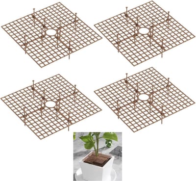 Set van 4 Dierenbeschermers voor Plantenpotten - 30 cm Plant Pot Covers met Openingen voor Bloemen en Bodembescherming