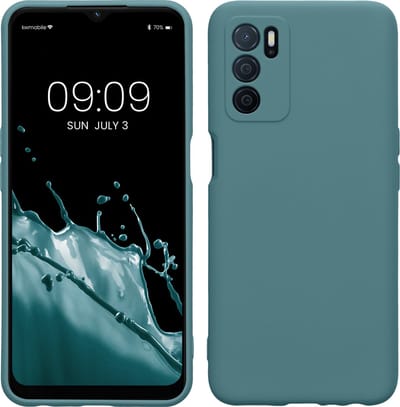 kwmobile telefoonhoesje geschikt voor Oppo A16 / A16s / A54s - Hoesje voor smartphone - Precisie camera uitsnede - TPU back cover in Arctische nacht