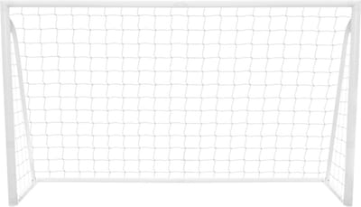 Voetbaldoel met doelscherm & draagtas - wit - 185x121 cm - pvc-frame