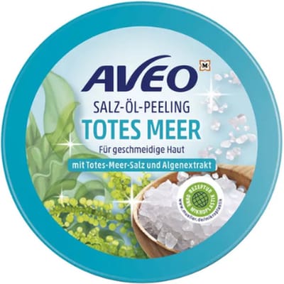 AVEO Zout-Olie Scrub - 230 gr | Dode Zee-zout en Algenextract - Intensieve Huidvoeding - Frisse en Vitaliserende Huidpeeling