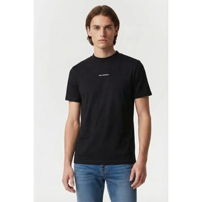Karl Lagerfeld Black T-shirt Crewneck Maat: XXS | Basic T-Shirts Outlet | Heren | Zwart
