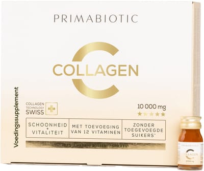 Primabiotic Collageen Shots 10000 mg – Collagen Beauty Drink – Huid, Haar & Nagels – 12 Vitamines – 30 x 30 ml