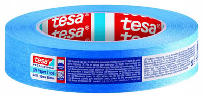 Tesa 4431 Blauwe UV-bestendige schilderstape 25mm x 50m voor buiten