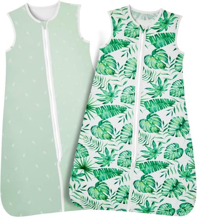 Baby Slaapzak Herfst en Zomer -2 STKS Baby Draagbare Deken Slaapzak Baby Inbakerzak Deken Zak Met Verstelbare Lengte 85-105cm voor Baby Peuter 3 tot 18 Maanden
