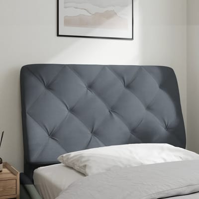 vidaXL - Hoofdbordkussen - 80 - cm - fluweel - donkergrijs