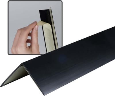 Hoekprofiel PVC - Hoeklijst Wandbescherming - Randen Beschermen - Zelfklevend PVC - 30x30mm 200cm - Zwart