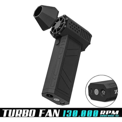 X3 Krachtige Blower Ventilator 3e Turbo Blower Ventilator Jetfan Sterke Ventilatoren Handheld 130000 RPM Windsnelheid 52m/s Met LED Verlichting Stofgereedschap zwart