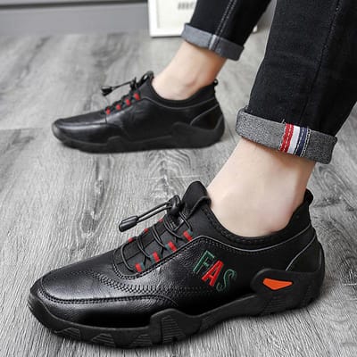 Herfst Nieuwe Casual Herenschoenen Instappers Leren Schoenen Herenmode Britse Schoenen Trendy Sportstijl Casual Schoenen 44 gray