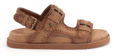 Warmbat Bolwara Suede Dames Sandalen - Cognac