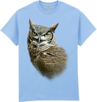 Ransuil Uilen Great Horned Owl The Coloured House T-shirt M