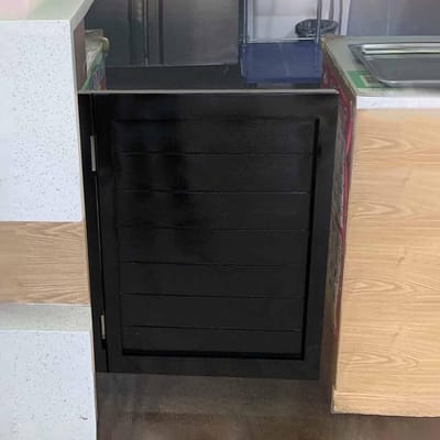 Massief houten deur - Saloon deur - Toegang scheiden - Automatisch sluitend - B50cmxH90cm - Zwart