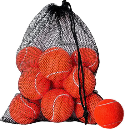 Set van 12 Trainings Tennisballen in Draagtas - Geschikt voor Beginners en Hondentraining